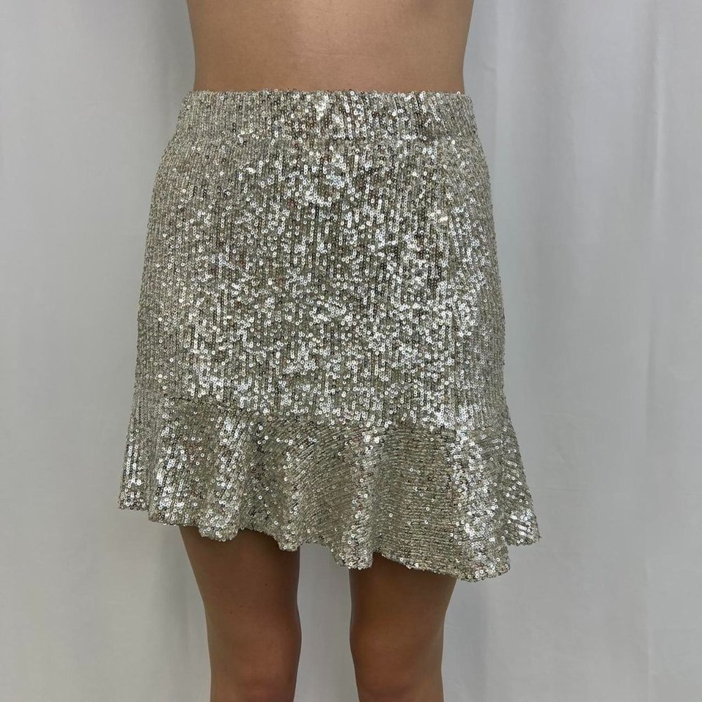 BB Dakota Sequin Ruffle Skirt